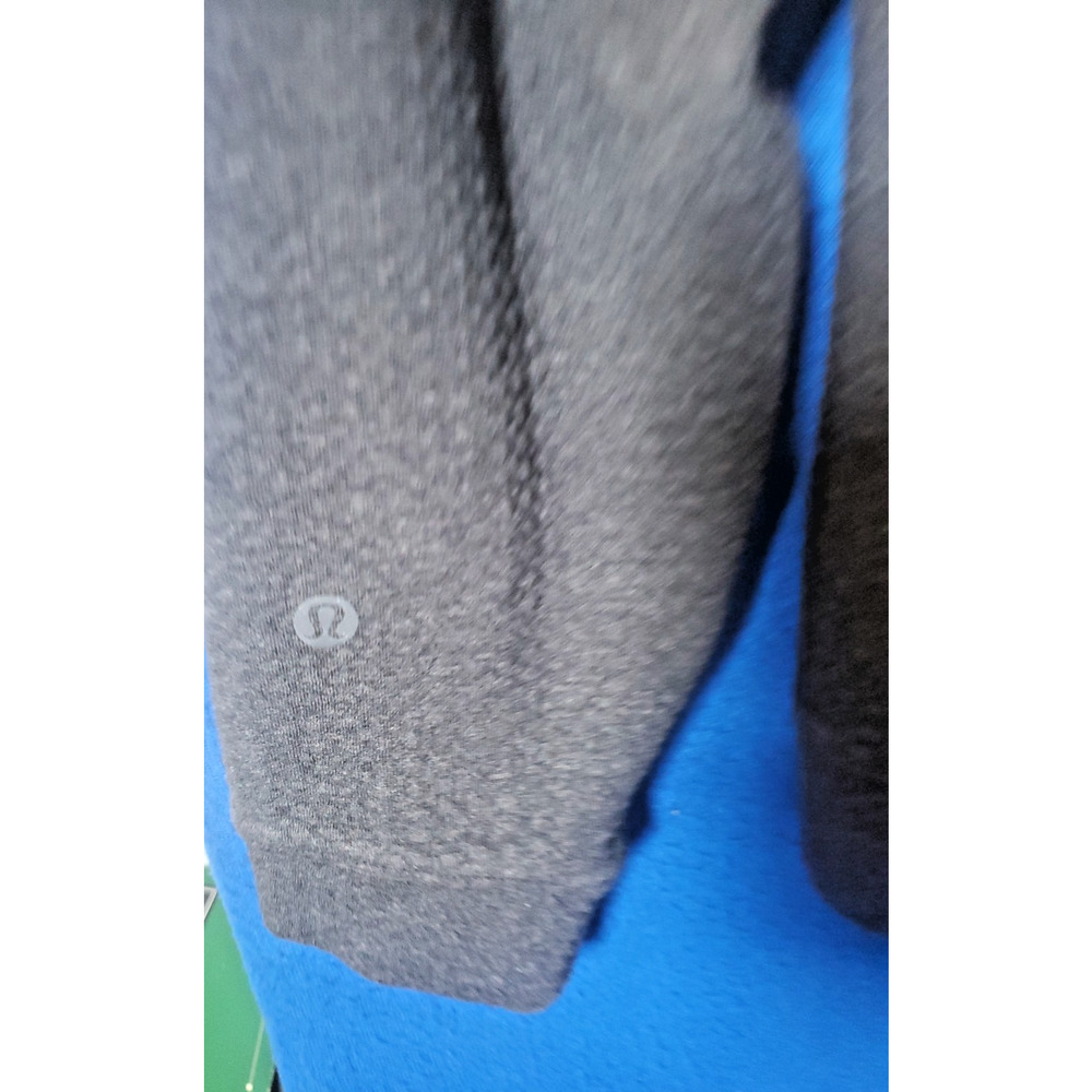 Lululemon Men L Full Zip Sweater Jacket Mock Neck Knit Gray Pockets Activewear - Picture 8 of 16
